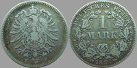 Allemagne, Deutschland, Empire, Kaisereich 1 mark Allemagne, Deutschland, Germany, Empire, Kaisereich, 1 mark 1881 F, J.9 TB à TTB -