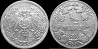 Allemagne, Deutschland, Empire, Kaisereich 1/2 mark Allemagne, Deutschland, Kaisereich, Empire, 1/2 mark 1917 A, J.16 SUPERBE -