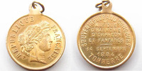 Ville de Tonnerre Ville de Tonnerre, médaillette avec beliere 23,20 mm, Concours de musique 1848, SUPERBE -