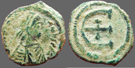 Byzantine Empire pentanummium Justinien I, Justinianus I, pentanummium Theoupolis, Antioche en 542, grand E, 1,76 grms, 15 mm, MIB.142 TB/TTB patine! -