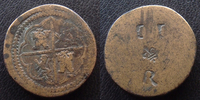 Espagne, Spain, poids monétaire Poids Monétaire, Espagne, 17-18e siècle, poids pour le double réal, 20 mm, 6,61 grms, TB à TTB -