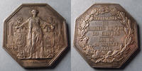 Chemin de Fer, Train jeton Chemin de fer, compagnie du centre, jeton octogonale en argent 1844, poinçon main argent, A.BOVY, 36,2 mm, TTB+ - silver -
