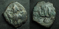 Byzantine Empire Follis CONSTANS II, Follis Constantinople en 641-668, 4,74 grms, Sear.1007 TB+/TB -