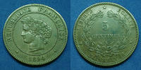 France 5 Centimes 5 Centimes Cérès 1894 A, Paris, Gad.157a TTB+ -
