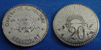 Beaucourt 20 centimes Beaucourt, Territoire de Belfort, 20 centimes, Lt-Ni, E.10.4 TTB+ -