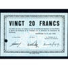Mulhouse 20 Francs Mulhouse, chambre de commerce, le 17 juin 1940, billet de Vingt 20 Francs, série C N°003541, percé pour annulation, K.071 Neuf -