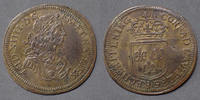 Jeton de Nuremberg, Nurnberg jeton Nuremberg, Nurnberg, jeton en laiton de 25 mm, Louis XIV, Conrad Lauffers, TTB+ -