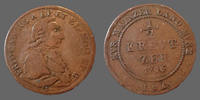 Allemagne, Deutschland, Mainz, Mayence 1/2 kreuzer MAINZ, Mayence, Friedrich Karl Joseph, 1/2 kreuzer 1796 IA, Walther 672 TB à TTB -