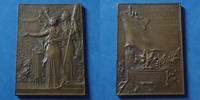 Maire, Mairie, ville, village bronze Maire, Mairie, médaille plaquette en bronze de 64x47mm, Banquet des Tuileries, Pardonnet-Goll Hérimoncourt, 22.09.1900, 72,66grm -