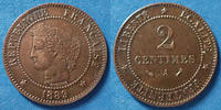 France 2 Centimes 2 Centimes Cérès, Oudiné, 1889 A, Paris, Gad 105 quelques traces sinon TTB+ -