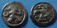 Remi, Rèmes potin REMI, REMES, 1e siècle avant JC, potin au personnage courant, ours et fibule, 20mm, 4,04 grms, DT.155 TB à TTB -