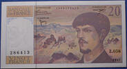 Billets de la cinquième République 20 Francs 20 Francs Debussy 1997, Z.058/286413, F.66ter2 NEUF -