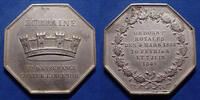 Numismatique de l'assurance jeton Numismatique de l'assurance, L'URBAINE assurance contre l'incendie, jeton octogonal en argent poinçon main, 34mm, Bon TTB R! - s -