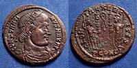 Roman Empire nummus CONSTANTINUS Magnus, CONSTANTIN Ie, nummus Arles (Arelate) en 333 - 334, Gloria Exercitus, 18mm, 1,88 grms, RIC 375 R3! TTB+/TTB -