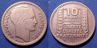 France 10 Francs 10 Francs Turin 1945 rameaux courts, Gouvernement provisoire, Gad.810 TTB à SUP -