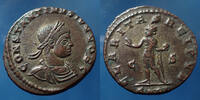 Roman Empire nummus CONSTANTIN II César, CONSTANTINUS II Caesar, nummus Arelate, Arles en 317-318, Claritas Reipub, 19mm, 3,19 grms, RIC 141 SUP -