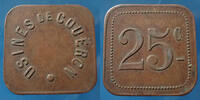 Couëron 25 centimes COUËRON, Usine de Couëron, 25 centimes cuivre rouge, Ei.20.3 TTB+ -
