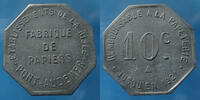 Pont Audemer 10 centimes PONT AUDEMER, Ets de la Risle, fabrique de papiers, 10 centimes en zinc nickelé, El.10.2 TTB+ -