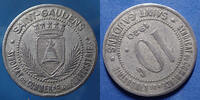 Saint Gaudens 10 centimes Saint Gaudens, syndicat du commerce et de l'industrie, 10 centimes 1920, Frappe décalée à 4h !!, El.10.2 variante TB à TTB Rare! -