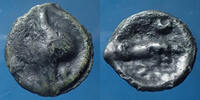 Turones, Turons potin Turones, Turons, potin à la tête diabolique, 17mm, 2,78 grms, DT.3509 Var. TB à TTB -