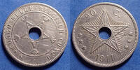 Congo Belge 20 centimes Congo belge, 20 centimes 1911, KM.18 Traces de nettoyage sinon TTB+ -