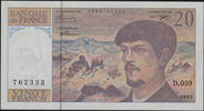 Billets de la cinquième République 20 Francs 20 Francs Debussy 1993, D.039 / 762333, F.66 Bis, Neuf -