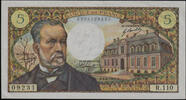 Billets de la cinquième République 5 Francs 5 Francs Pasteur 4.9.1969, R.110 / 09231, F.61/11 1 épinglage marqué sinon SPL -