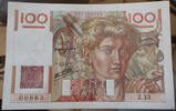 Billets émis sous le gouvernement provisoire 100 francs 100 francs jeune paysan 7.11.1945, Z 13 / 00859, F.28.1, 1 épinglage, SPL -