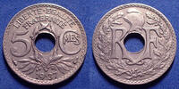 France 5 centimes 5 centimes Lindauer 1937, 3e République, Gad.170 Q.SUP -