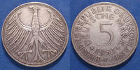 Allemagne BDR, Deutschland BDR, Germay BDR 5 mark Deutschland BRD, Allemagne BRD, Germany, 5 mark 1951 F, J.387 petits coups sinon TTB+ -