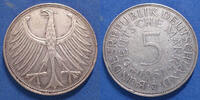 Allemagne BDR, Deutschland BDR, Germay BDR 5 mark Allemagne BRD, Deutschland, 5 mark 1951 J, J.387 petits coups sinon TTB+ -