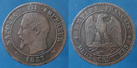 France 2 centimes NAPOLEON III, 2 centimes tête nue 1857 W Lille, gad.103 TB/TB+ -