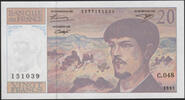 Billets de la cinquième République 20 Francs 20 Francs Debussy 1995, F.66/Ter 1 Neuf -