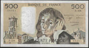 500 Francs  Billets de la cinquième République Pascal 1.2.1990, D.308/56381 F 71/43 SPL vz+