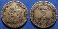 France 2 Francs 2 Francs Domard 1927, chambre de commerce, gad.533 TB à ... 181.74 US$  +  10.69 US$ shipping