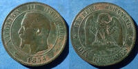France 10 centimes Napoléon III, 10 centimes 1854 K Bordeaux, Gad.248 TB+ -