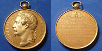 NAPOLEON III  Napoléon III, médaille en cuivre doré à l'or fin, avec bél... 106.90 US$  +  10.69 US$ shipping