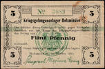 Holzminden kriegsgefangenenlager, camp de prisonni 5 pfennig Holzminden, Kriegsgefangenenlager, camp de prisonnier de guerre, 5 pfennig octobre 1915, TB+ -