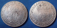 France 1/2 Ecu LOUIS XIII, 1/2 Ecu du 2ème poinçon de Warin 1643 D Lyon,... 662.80 US$ free shipping