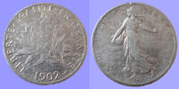 France 2 Francs 2 Francs 1902 semeuse de roty, gad.532 TB+ -