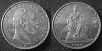 thaler  Allemagne, Deutschland, Preussen, Prusse Preussen, Prusse, Wilhel I, Guillaume Ier, sieges   1871, AKS 118, 18,50g, coup sur tranche à 2h...