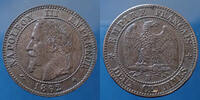 France 2 centimes Napoléon III, 2 centimes 1862 BB Strasbourg, G.104 légères traces sinon SUP -