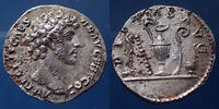 Roman Empire Marcus Aurelius, Marc Aurèle  Rome en 142 en tant que Caesar, Pietas Aug, RIC 424a, 17mm, 2,45g, Fourré sinon Q.SUP denarius  vz