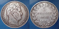 France 5 Francs Louis Philippe, 5 Francs 1848 K Bordeaux, Gad.678a P.TTB ss 197.77 US$  +  10.69 US$ shipping