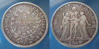 France 5 Francs 5 Francs Hercule 1875 A Paris, Gad.745a TB/TB+ -