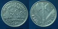 France 50 centimes 50 centimes 1943 B, aluminium, G.425 SUP Rare -