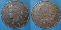 France 10 centimes 10 centimes Cérès 1873 A Paris, G.265a TTB+ -