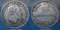 Italie, Italia, Italiane 20 centesimi Italia, Italie, Vittorio Emanuele II, 20 centesimi 1863 Milan, KM.13.1 TTB+ -