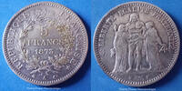 France 5 Francs 5 Francs Hercule 1873 A Paris, G 745a TTB ss 46.57 US$  +  11.64 US$ shipping