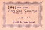 Auchel 25 Centimes 1915 Compagnie de Ferfay - bon pour 25 cmes - 3.12.19... 19.67 US$  +  11.57 US$ shipping